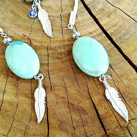 VEGAN SUEDE CORD FEATHER NECK WRAP - Picture 3 of 4